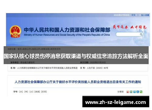 国家队核心球员伤停消息获取渠道与权威信息追踪方法解析全面